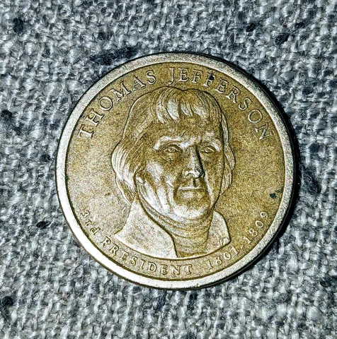 1801-1809 Thomas Jefferson $1 Dollar Coin Cover