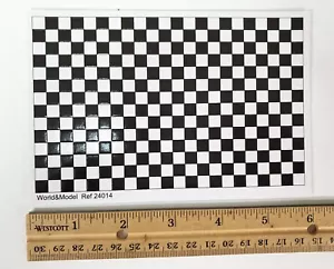 Dollhouse HALF SCALE Wall or Floor Tiles Embossed Black & White 1:24 Scale - Picture 1 of 3