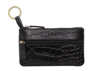 Pierre Cardin Ladies Women's Genuine Leather RFID Coin Purse Wallet - Black (Cro - Picture 1 of 2