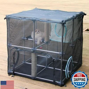 INTURN Catio Outdoor Katzengehege, kompaktes Set für draußen und drinnen (kompakt - Bild 1 von 5