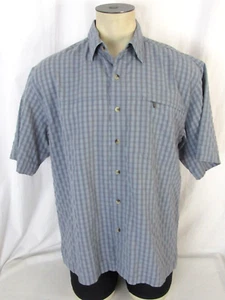 Alpine Design Short Sleeve Seersucker Shirt Mens Sz M Button Casual 48" Chest - Picture 1 of 7