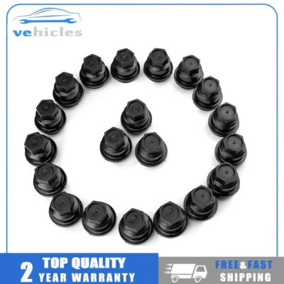 20 PIEZAS Cubiertas de tuerca negras 15661036 para GMC Jimmy Sonama Chevrolet S10 Blazer Foto 1 de 4