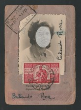 ???? 1946 mezza TESSERA POSTALE CON 100 L. DEMOCRATICA firmata MERONE