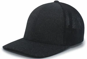 Pacific Headwear Heather Mid-Profile Pro-Model Trucker Flexfit Cap P405 - Picture 1 of 7