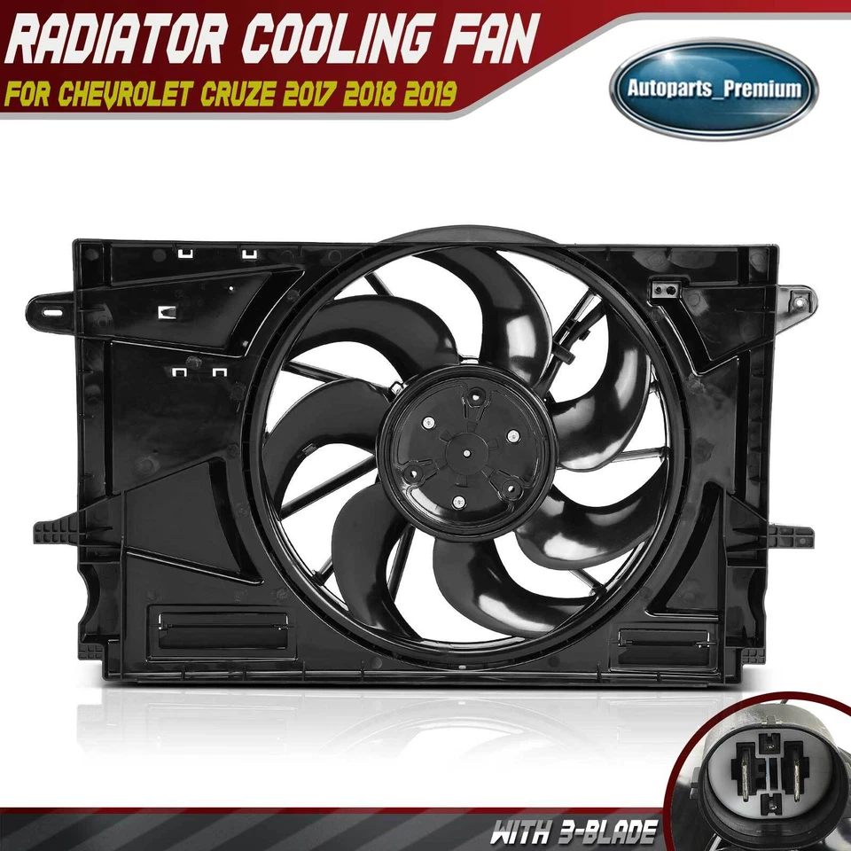 Motor de refrigeración del ventilador del radiador con motor sin escobillas para Chevrolet Cruze 2017 2018 2019 Foto 1 de 4