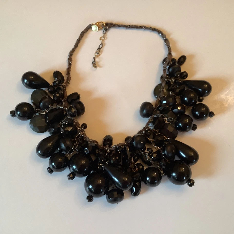 Collar babero Alexis Bittar único de ónix 16" con extensión de 2,5" Foto 1 de 4