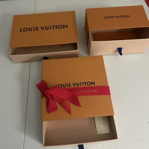 Louis Vuitton Empty Slide Out Orange Gift Box Lot Of 3 Authentic - Picture 1 of 7