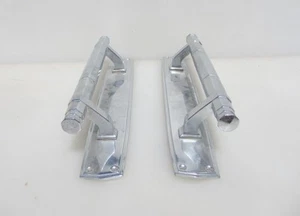 Large Antique Brass Door Handles Shop Cinema Pulls Old Deco Vintage Chromed 14" - Picture 1 of 20