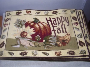 6er Set HAPPY FALL Tischsets 12" x 18" - KAUM BENUTZT - Bild 1 von 3
