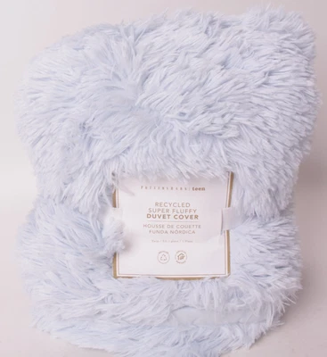 Funda nórdica doble Pottery Barn PB Teen reciclada súper esponjosa, azul polvo Foto 1 de 2