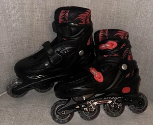 Rollerblades Avigo Kids Sizes 1-4 Adjustable Toys R Us 2020 726012 Black & Red - Picture 1 of 10