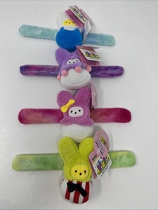 Peeps X Hello Kitty & Friends Wrist Huggers Easter Plush Slap Bracelet Set 4 NWT - Picture 1 of 10