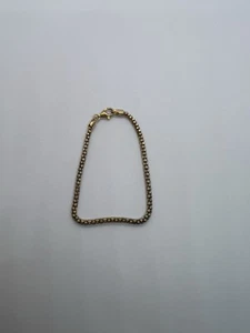 Veronese 925 Silver Gold Plate Popcorn Chain Bracelet 7.5” - Picture 1 of 5