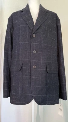 NWT $790 Ralph Lauren RRL Men’s Tailored Wool Navy Check Blazer Sz L - Image 1 of 4