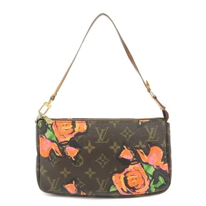 Authentic Louis Vuitton Monogram Rose Pochette Accessoires Pouch M48615 Used F/S - Picture 1 of 24