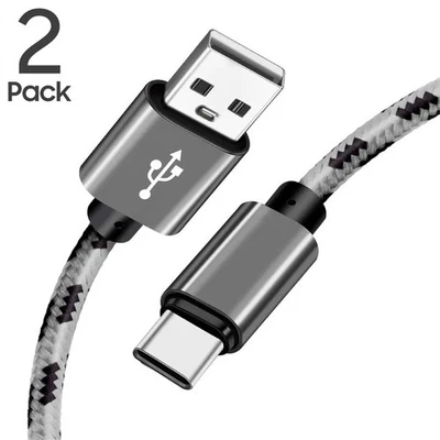 2 Pack USB-C Fast Charger Cable for iPhone 15 16 Pro Max / Galaxy S24 S23 Ultra - Image 1 of 4