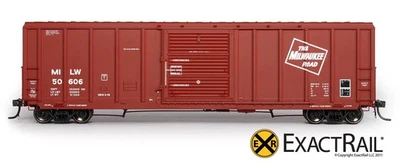 ExactRail EP-80904-06 HO Milwaukee Road 50ft Boxcar MILW Tangent Atlas Walthers - Image 1 of 4