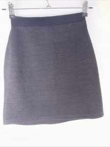 Silence Noise Women Skirt XSmall Black Ribbed Mini Skirt Pull On Excellent - Picture 1 of 4