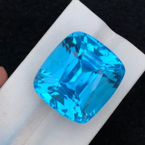 72.84 CT Natural Cut Swiss Topaz Cushion shape loose gemstone from Africa. - Picture 1 of 12