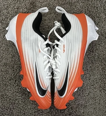 Size 9M- Nike Vapor Speed 3 White Safety Orange Football Cleats HM8849-104 - Image 1 of 4