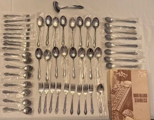 Ballata reale vintage Northland acciaio inox Corea India 52 pezzi - Foto 1 di 10