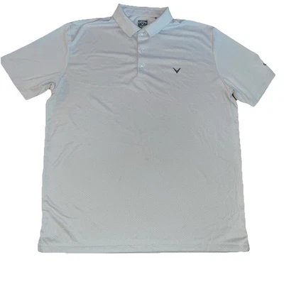 Polo de golf Callaway para hombre XL Opti-Dri manga corta rendimiento gris claro  Foto 1 de 4