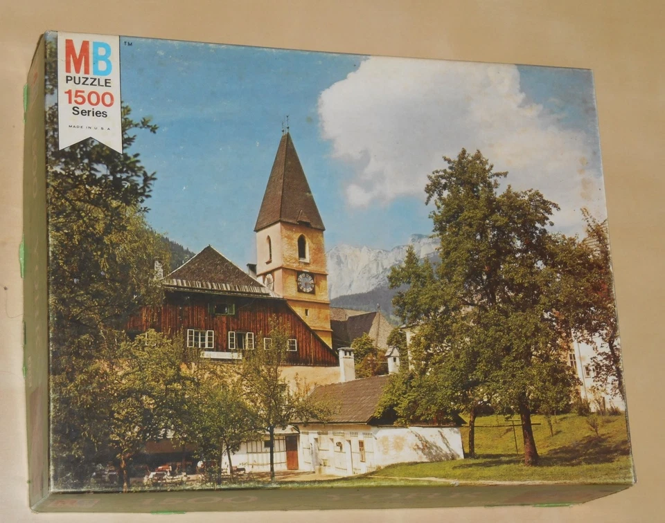 MB York 4335-9 австрийская церковь 1500 шт. головоломка ПОЛНЫЙ 1977 пейзаж - Изображение 1 из 1