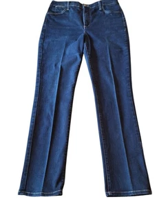NYDJ Lori Denim Legging Jeans Dark Wash Lift Tuck Technology Sz 14 - Picture 1 of 4
