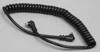 CABLE CABLE DE SINCRONIZACIÓN FLASH EN ESPIRAL 3 PIES PC (Hembra) a PC (Macho) Hecho en Japón Foto 1 de 2