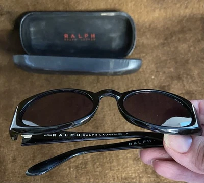 Ralph Lauren Sunglasses Women Black Small Frames Vintage  - Image 1 of 4
