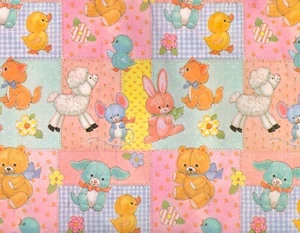 Vintage Baby Shower/Birthday Gift Wrap, Animal Wrapping Paper, Retro, Unisex - Picture 1 of 5