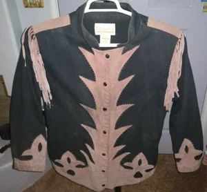 Women's Roaman's Western Leather Jacket fringed - Picture 1 of 12