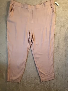 HALOGEN Pant Women's Size 22 Rose Classic PullOn Elastic Waist Pockets NWT@ - Picture 1 of 6