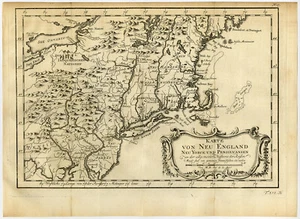 Antique Map-NEW YORK-PENNSYLVANIA-USA-Bellin-Schwabe-1758 - Picture 1 of 1