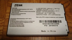 ZTE Li3719T42P3H644161 BATTERY FOR V8000 ENGAGE, N8000 LT FAST SHIPPING - Picture 1 of 3