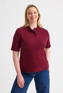 Uneek Polo Shirt Short Sleeve Women Ladies Casual Classic Work Top Double Stitch - Picture 1 of 23