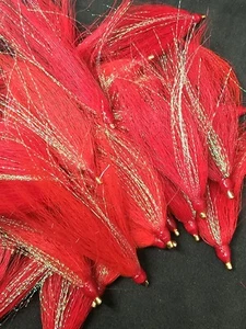 Tubo deslizante de pelo teaser de pesca Bucktail plataforma de bajos Fluke plantilla paquete de 25 envío gratuito - Imagen 1 de 3