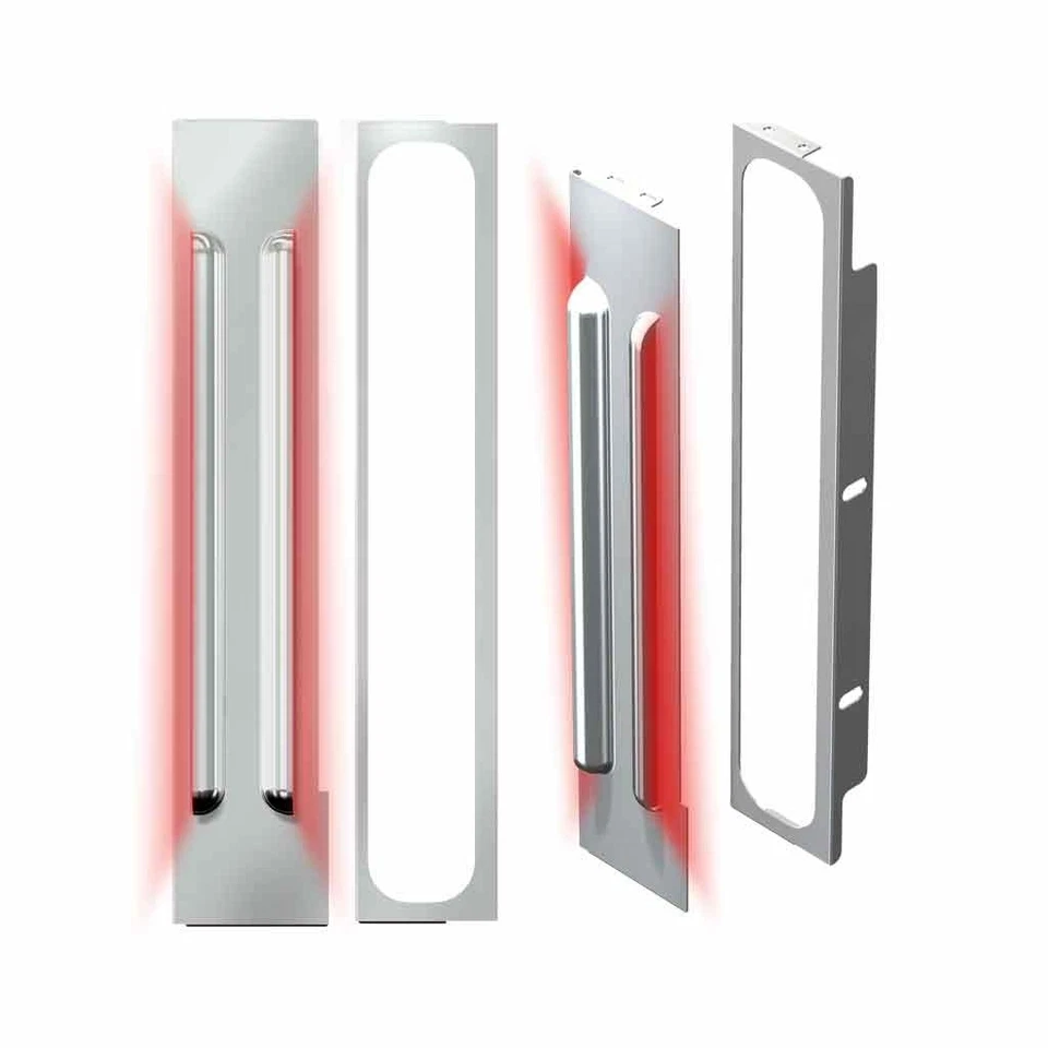 PETERBILT LOUVERED "GLOW TRIM" REAR AIR CLEANER LED LIGHT BAR KIT RED - Image 1 of 1