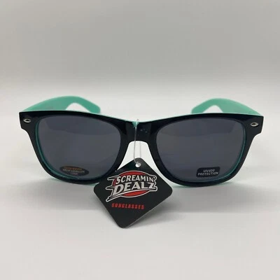 Pugs Women's Retro Sunglasses Cat Eye Gray Tinted Lens Green Black UV400 - Image 1 of 4