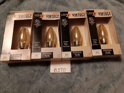 4 Sylvania Vintage LED B10 Bulbs Standard Base - Image 1 of 3