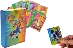 Pokemon 55 PCS Rainbow Foil Card Assorted Cards TCG Deck Box Vmax GX Rare Cards - Picture 1 of 4