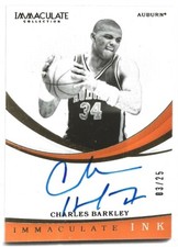 2019-20 PANINI IMMACULATE #2 CHARLES BARKLEY ON CARD AUTO #'D 03/25