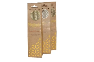 3 X Organic Goodness Sandalwood 12 Jumbo Incense cones & Burner - Picture 1 of 5
