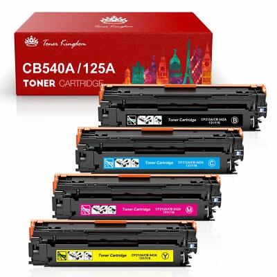 Toner Compatible with HP 125A CB540A Laserjet CP1215 CP1518ni CM1312 MFP lot - Image 1 of 4