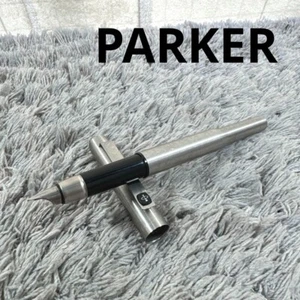 Parker Fountain Pen Silver Ink Vintage Retro - Picture 1 of 10