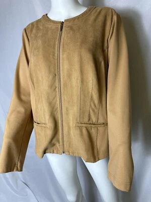STUDIO WORKS BRAND SIZE 14 ZIP UP TAN SHACKET - Image 1 of 3