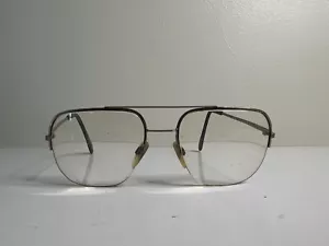 CHARMANT AVIATOR METAL COLOR-GR EYEGLASSES FRAME JAPAN 56-19-140 READ - Picture 1 of 7