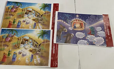 3 Hallmark Advent Calendars Jesus Is Born Dayspring 12 1/2" Long Christmas New - Image 1 of 3