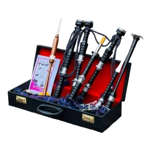 Scottish Bagpipe Highland Rosewood Full Size Silver Mounts in Avail 40+ Tartan - Picture 1 of 8