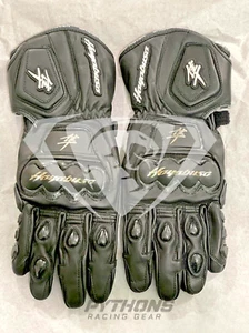 Suzuki Hayabusa Motorcycle Motorbike Racing Leather Gloves - Picture 1 of 2
